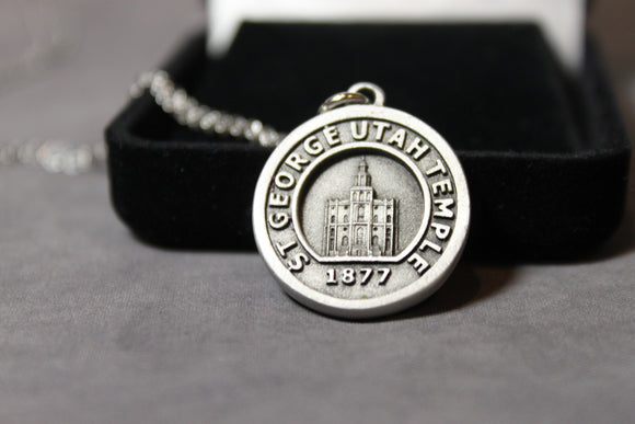 St George Temple Necklace, Temple of The Church of Jesus Christ of Latter Day Saints, LDS Temple Necklace, LDS jewelry, LDS pioneer temple