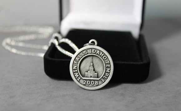 Twin Falls Temple Necklace, Temple of The Church of Jesus Christ of Latter Day Saints, LDS Temple Necklace, Stand Ye in Holy Places LDS gift