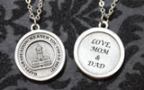 Custom USU necklace, Utah State University necklace, Old Main necklace, USU graduation gift, Aggie necklace, USU alumni gift, usu gift