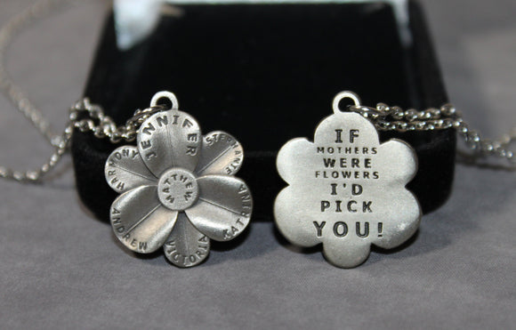 Personalized Mother's Day Necklace, Mother's Day flower necklace, If Mothers were Flowers, I'd pick you