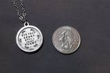 Six feet apart still in my heart circle necklace