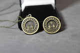 Customized LDS Temple Necklace and Tie tack set, Temple of The Church of Jesus Christ of Latter Day Saints, choose your temple, 3D LDS gift